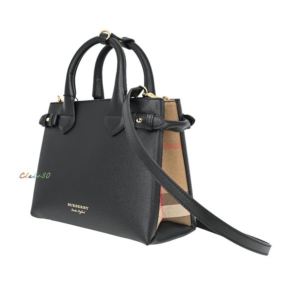 Burberry Handbags - Burberry Small Leather Banner Cross Body Bag